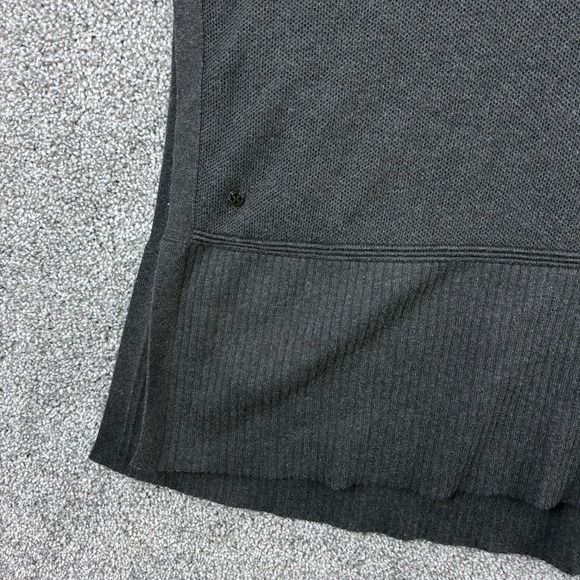 Lululemon Poncho Cardigan Sweater Women's One Size Charcoal Gray Knit Zip - Picture 6 of 7